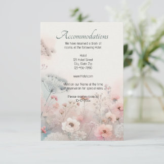Delicate Queen Anne's Lace Wedding Accommodation  Enclosure Card