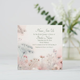 Delicate Queen Ann's Lace Bridal Shower Invitation