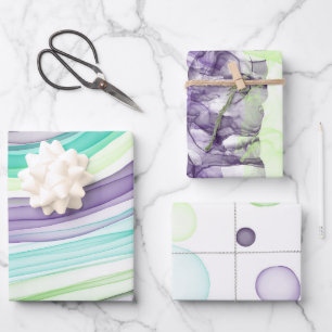 Delicate rainbow colours soft wrapping paper sheet