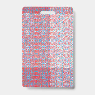 Delicate, repeating, light pink and light blue pat badge