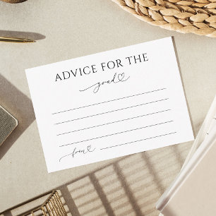 Delicate Romantic Heart Script Advice for the Grad Enclosure Card