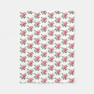 Delicate Rose Fleece Blanket