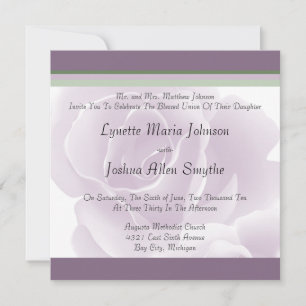 Delicate Rose Fresh Floral Wedding Invitations