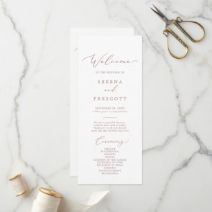 Delicate Rose Gold Wedding Party Wedding Program