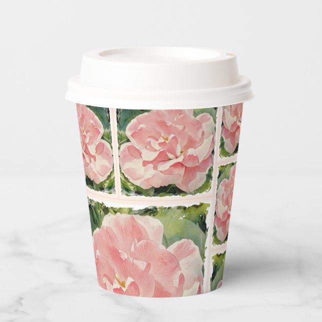 Delicate Roses of Pink - Paper Cups (Front)