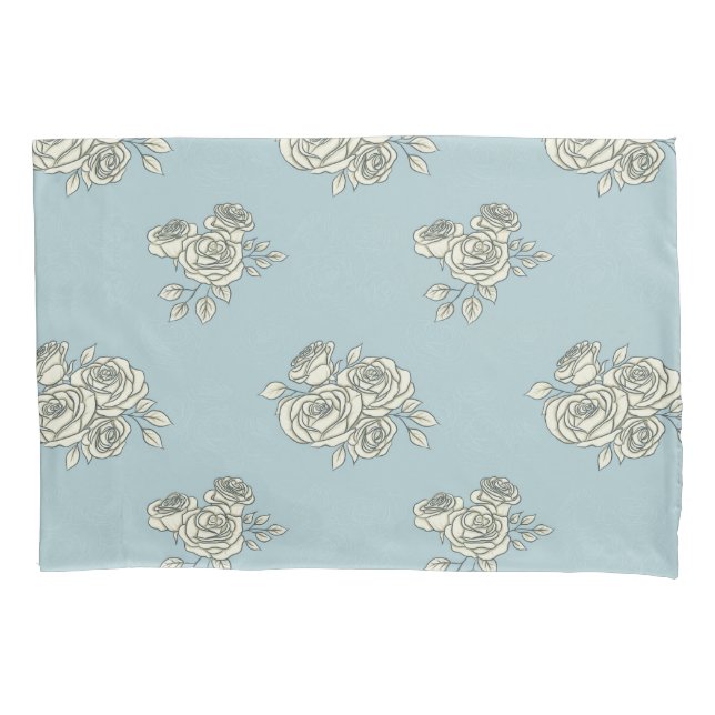 Delicate roses pillowcase (Front)