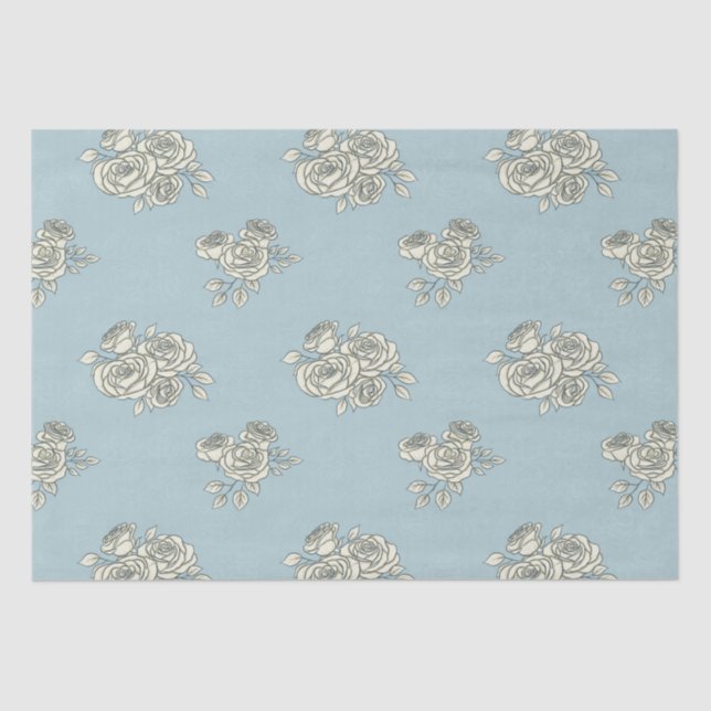 Delicate roses tissue paper (Front)