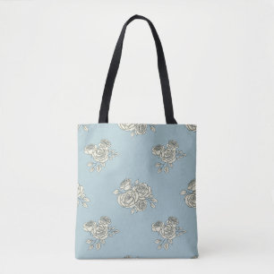 Delicate roses tote bag