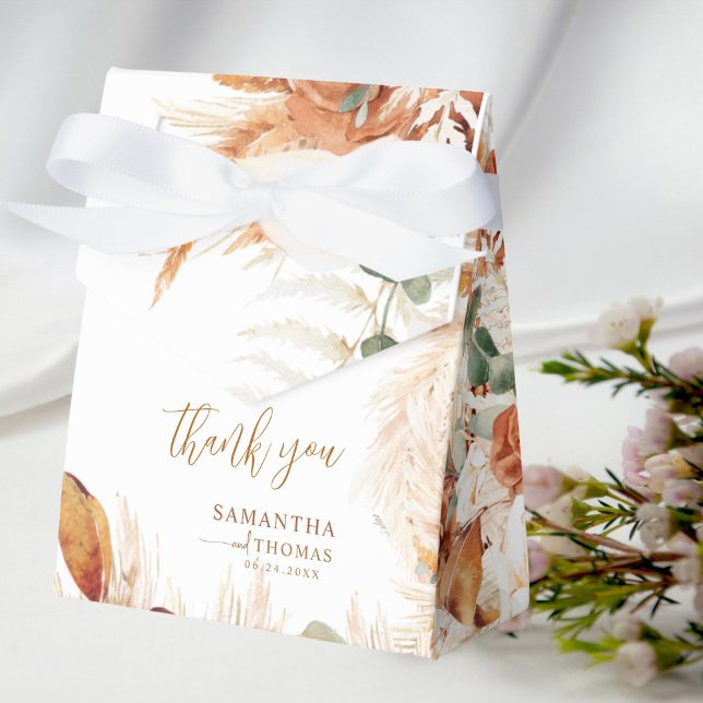 Delicate Rustic Calligraphy Thank You Favor Box (Creator Uploaded)