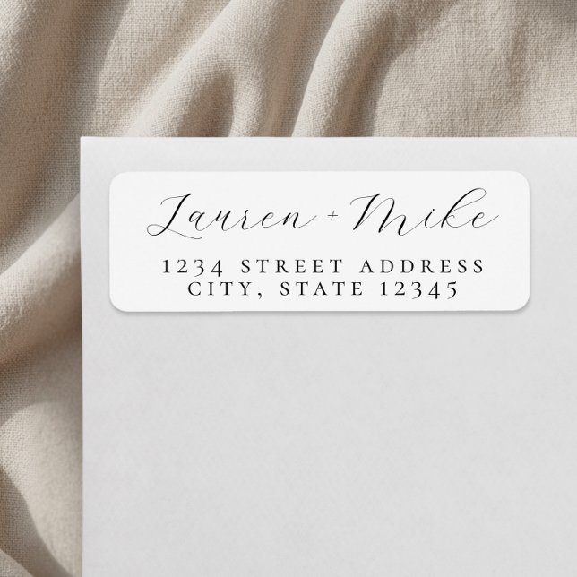 Delicate Script Couple Names Wedding Address (Creator Uploaded)