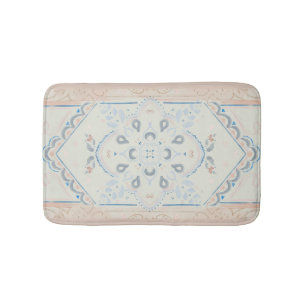 Delicate Seashell Medallion Bath Mat