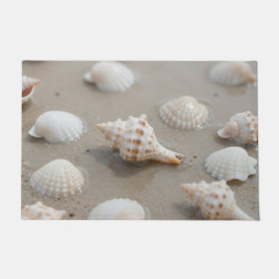 Delicate Seashells Beach Serenity Doormat