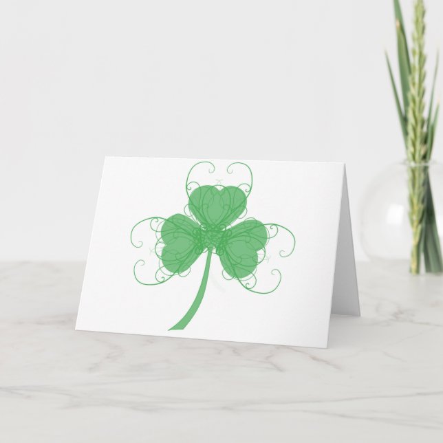 Delicate Shamrock Card (Front)