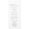 Delicate Silver Calligraphy Wedding Program