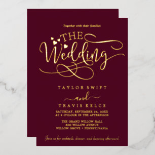 Delicate Silver Foil Calligraphy   The Wedding Of 