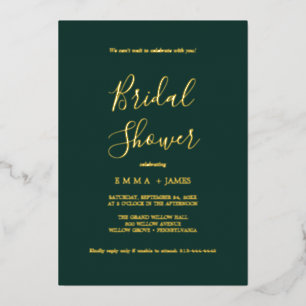 Delicate Silver Foil Grey Bridal Shower
