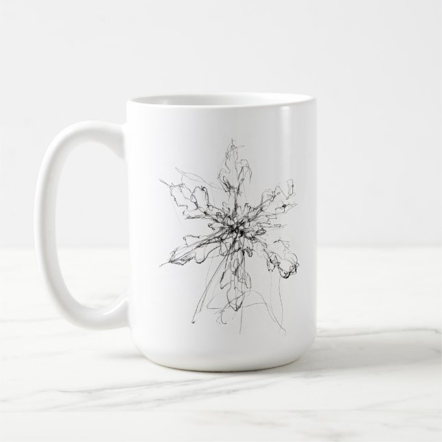 Delicate Single Snowflake  Coffee Mug (Left)