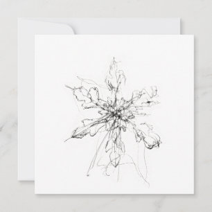 Delicate Single Snowflake  Invitation