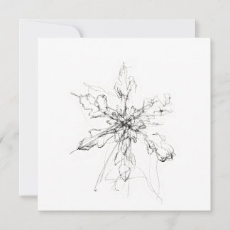 Delicate Single Snowflake Invitation
