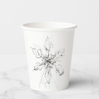 Delicate Single Snowflake Paper Cups