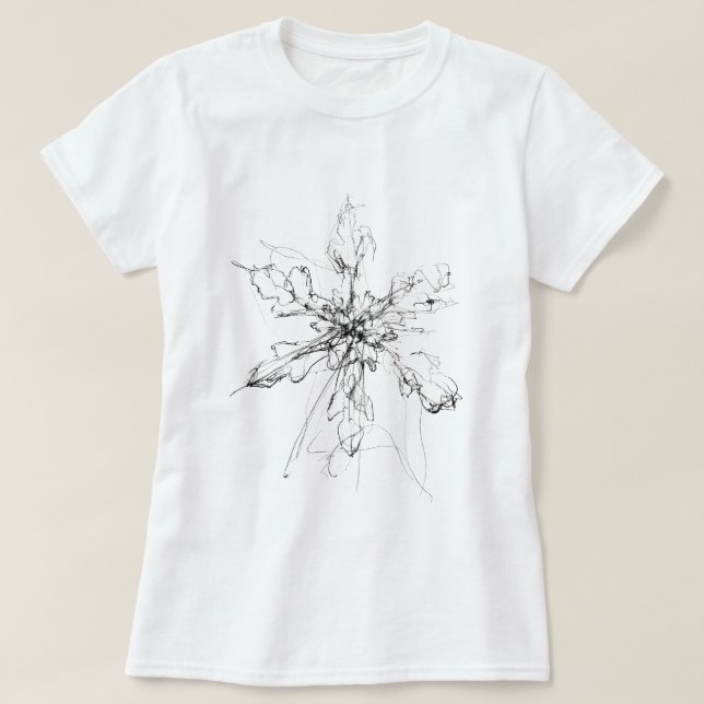 Delicate Single Snowflake  T-Shirt (Design Front)