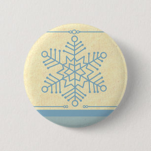 Delicate Snowflake Christmas Button