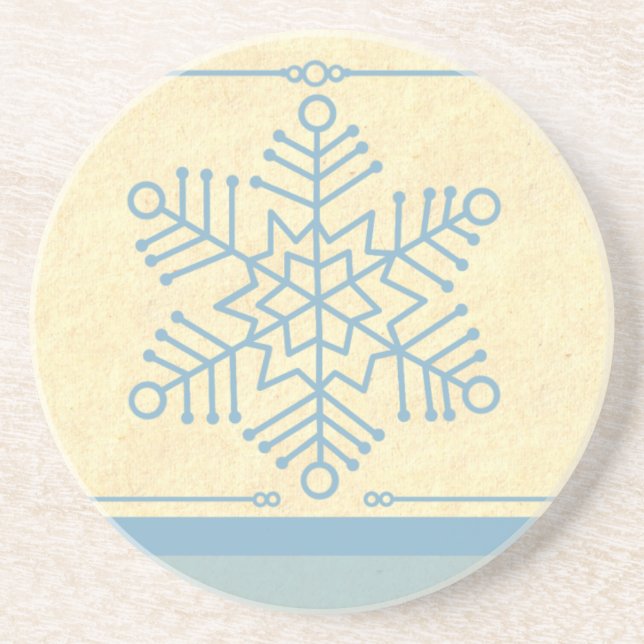 Delicate Snowflake Christmas Coaster (Front)