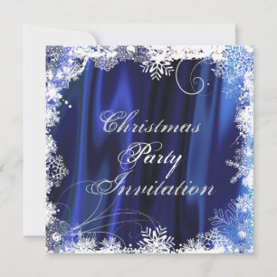 Delicate Snowflake Christmas Party Invitation