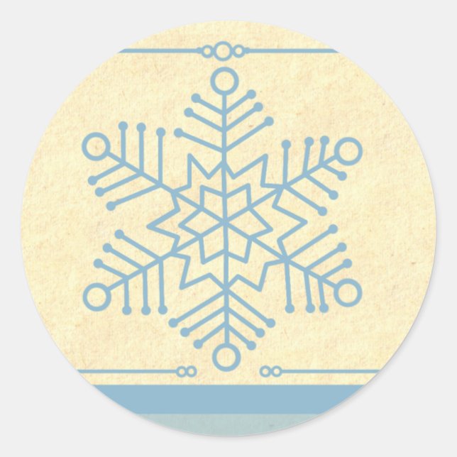 Delicate Snowflake Christmas Stickers (Front)