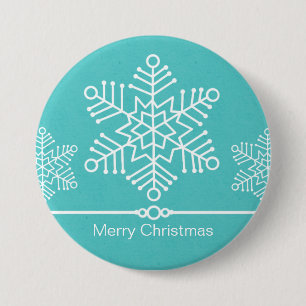 Delicate Snowflakes Christmas Button