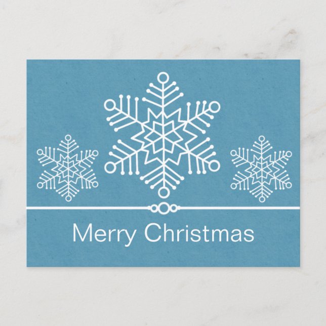 Delicate Snowflakes Christmas Postcard (Front)