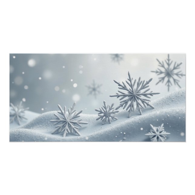 Delicate Snowflakes – Minimal Winter Wall Art (Front)