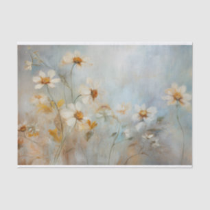 Delicate, Soft Elegant Daisy Florals Decoupage Tissue Paper