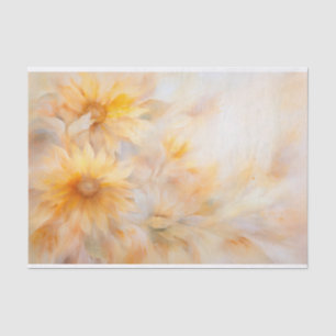 Delicate, Soft Elegant Sunflower Florals Decoupage Tissue Paper