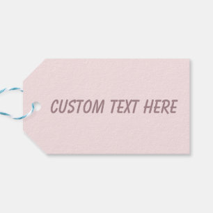 Delicate solid colour plain blushing pink gift tags