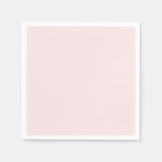 Delicate solid colour plain blushing pink napkin (Front)