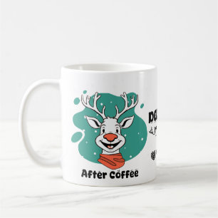 Delicate Soul Reindeer Before and After Coffee Mug