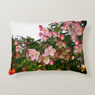 Delicate Spring Flower Blossoms Accent Pillow