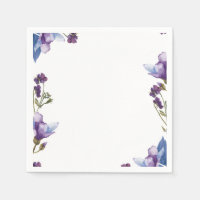 Delicate Spring Flowers Purple Floral