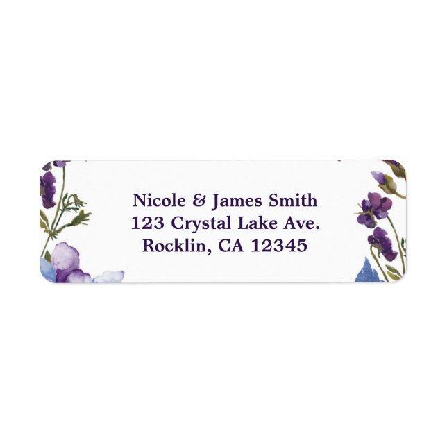 Delicate Spring Flowers Purple Floral Wedding (Front)