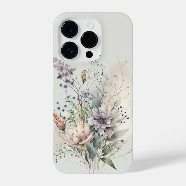 Delicate Spring Wildflowers iPhone Case (Back)