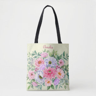 Delicate Summer Garden Party Floral Tote Bag