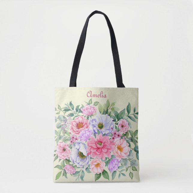 Delicate Summer Garden Party Floral  Tote Bag (Front)