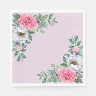 Delicate Summer Garden Party Flowers  Napkin