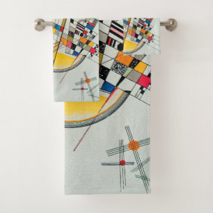 Delicate Tension by Wassily Kandinsky Bath Towel Set