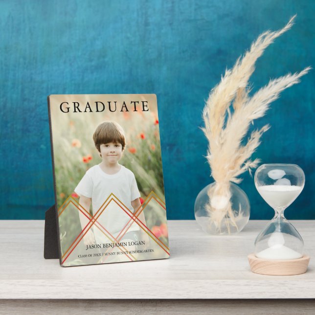 Delicate Transparency Effect Pre K Graduate Photo Plaque (Side)