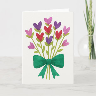 Delicate Watercolor Bouquet Design Greeting Card