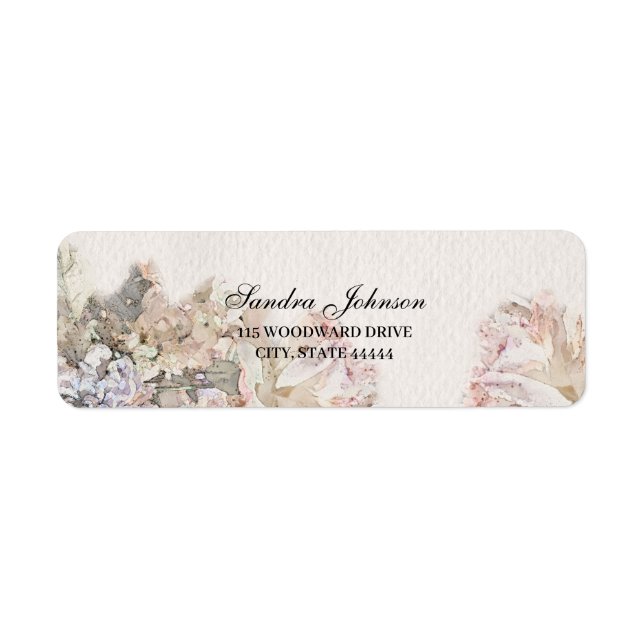 Delicate Watercolor Floral Wedding  (Front)