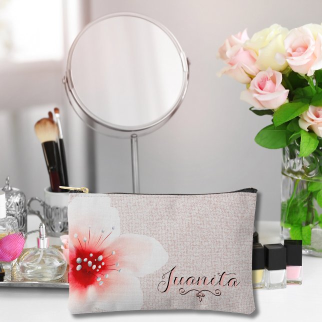 Delicate Watercolor Flower Accessory Pouch (Creator Uploaded)