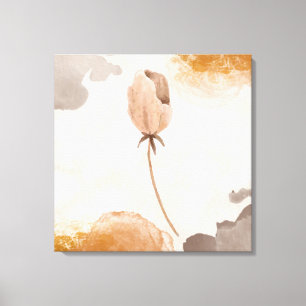 Delicate Watercolor Flower Illustration Canvas Print